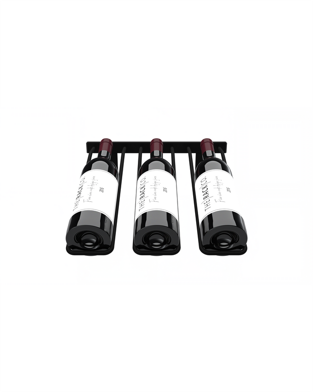 3 bottles wall-mount wine rack Sommelier presentation display showcase wine storage for home wine cellar The Rack Co Canada