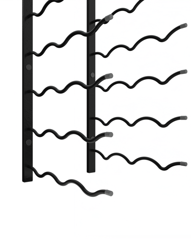 Classic Wall Mounted Wine Rack for 36 Bottles Triple-Depth Wine Storage Display for Home Cellar Cave by The Rack Co