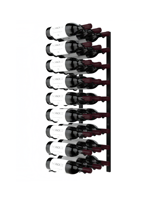 Classic Wall Mounted Wine Rack for 36 Bottles Triple-Depth Wine Storage Display for Home Cellar Cave by The Rack Co