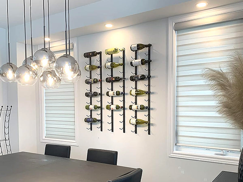 Classic Wall Mounted Wine Rack Vertical Storage Wine Bottle DIY Cellar Dinner Room