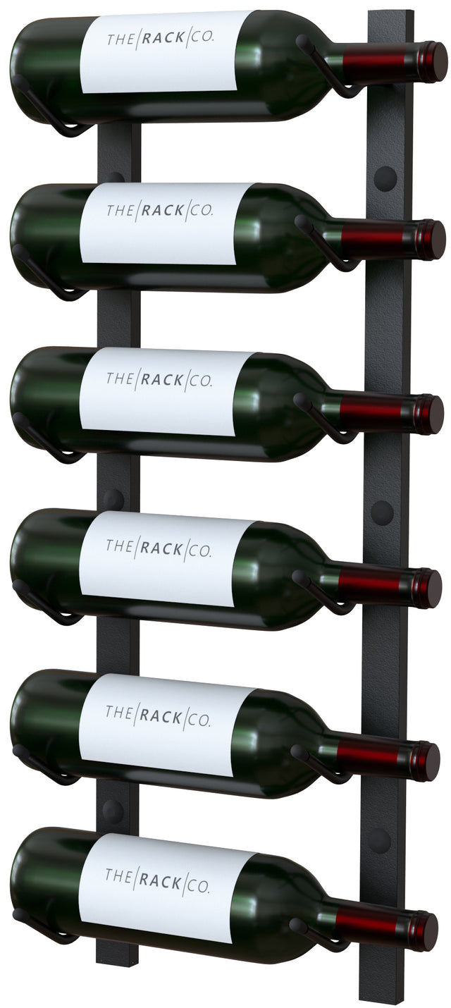 Classic Wall Mounted Wine Rack for 6 bottles DIY Wine Cellar Display Storage The Rack Co.