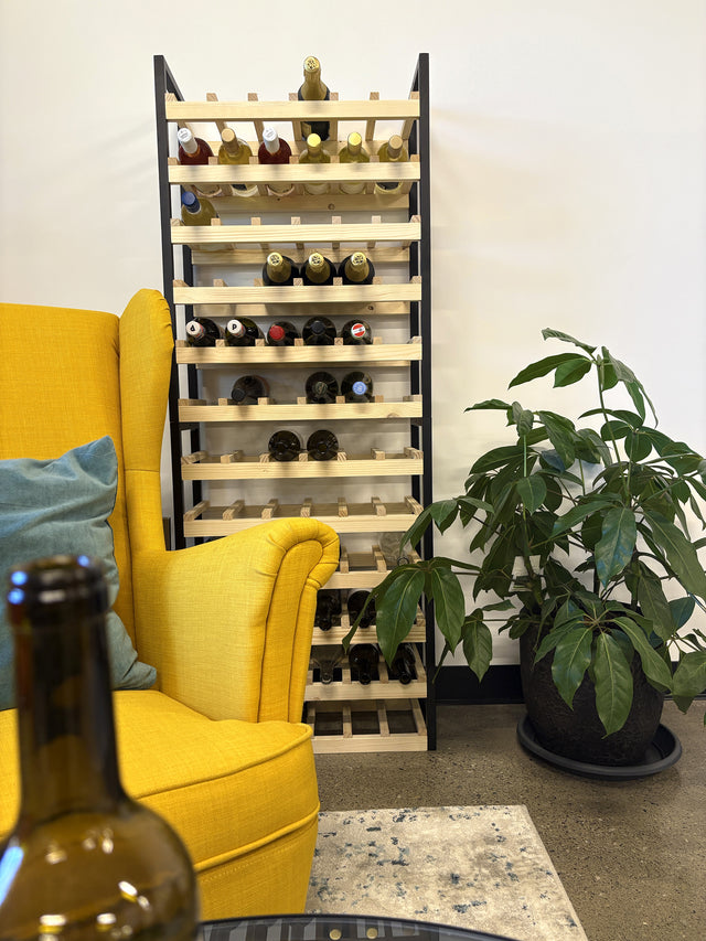 Metal Wood Wine Rack Cellar Cave Modular Stackable Solution from The Rack Co Canada 36 bottles