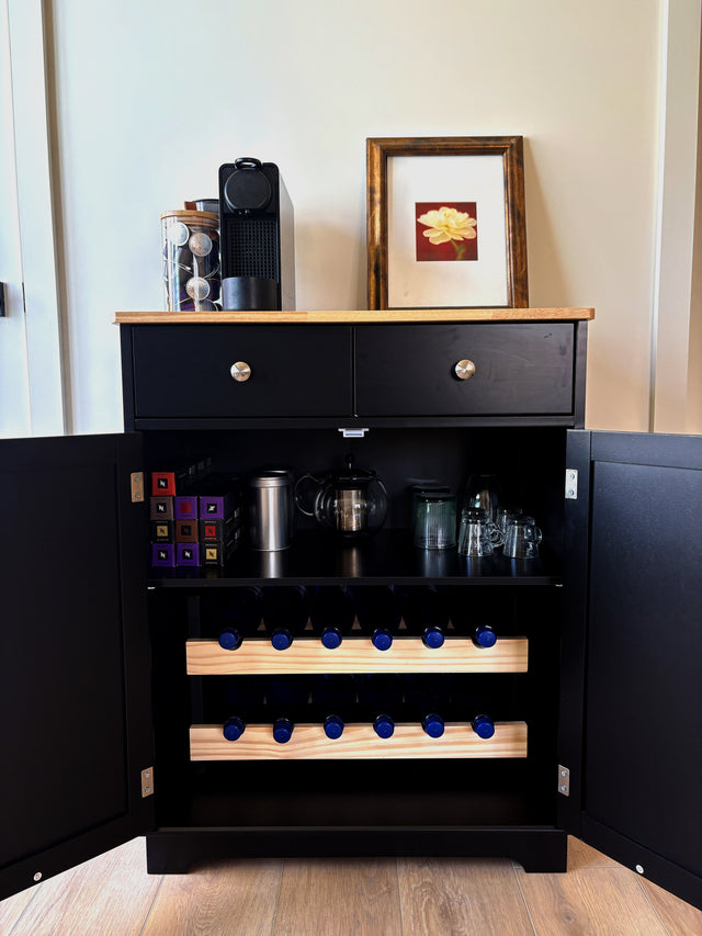 Pantry bottle organizer storage for wine bottles cellar display for 12 bottles wood and metal modern