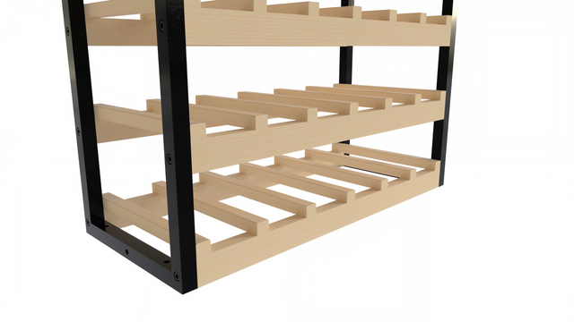 Home Wine Cellar Solution for 36 Bottles Modular Stackable Metal and Wood Freestanding Wine Rack for Wine Cave Storage Display The Rack Co Canada