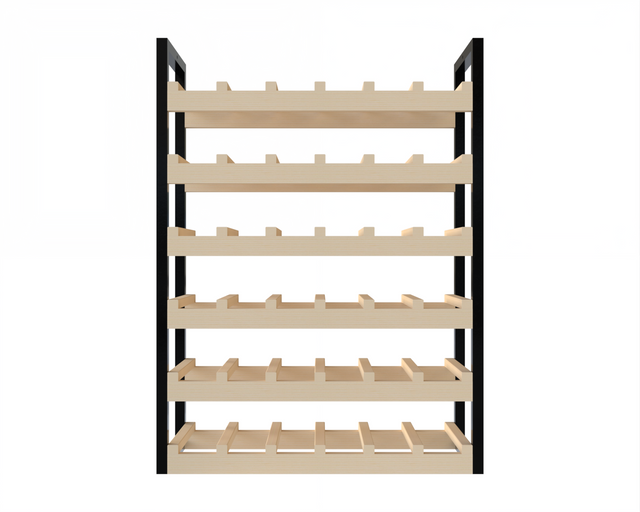 Wine Cellar Solution for 36 Bottles Modular Stackable Metal and Wood Freestanding Wine Rack for Wine Cave Storage Display The Rack Co Canada