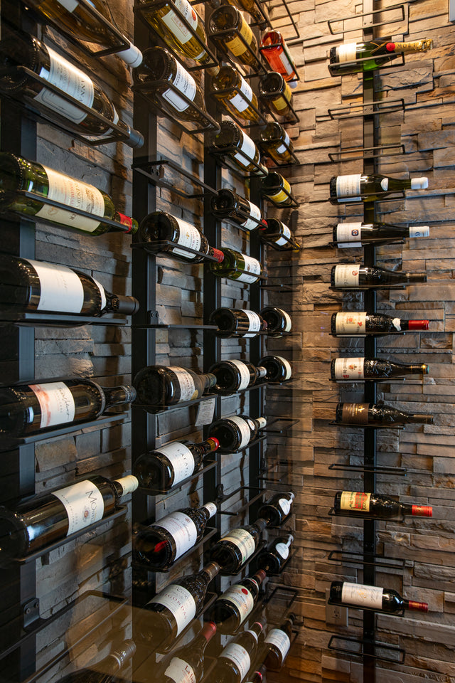 Wine Rack Column Floor to Ceiling The Rack Co custom made in Canada for Home Wine Cellar Display Storage
