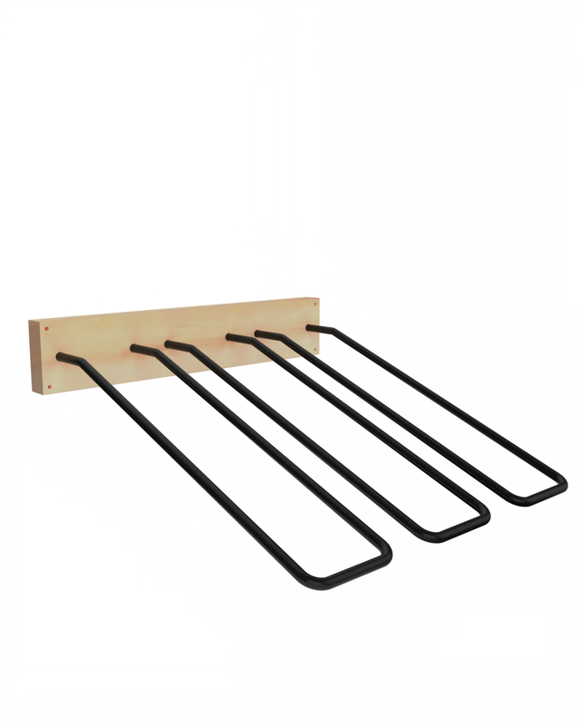 3 bottles wall-mount wine rack Sommelier presentation display showcase wine storage for home wine cellar The Rack Co Canada Wood-metal