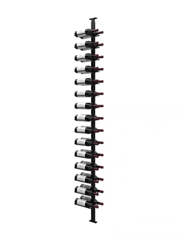 Orford custom wine wall column with 15 bottle positions and double-depth bottle storage for a collection of 30 wine bottles by The Rack Co in Québec Canada