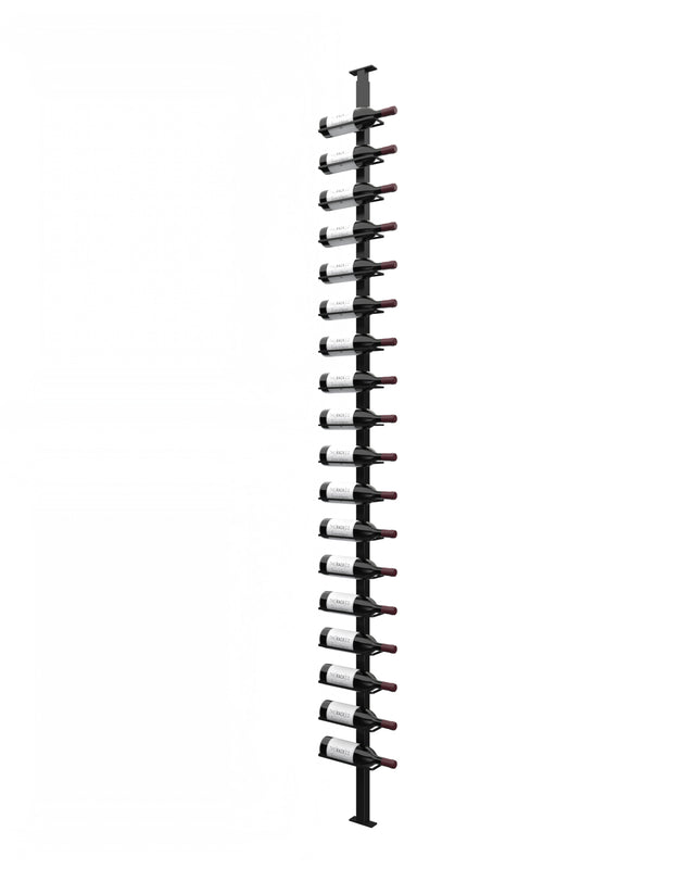 Orford custom wine display column with 18 bottle holders for modern wine cellar projects by The Rack Co in Québec Canada