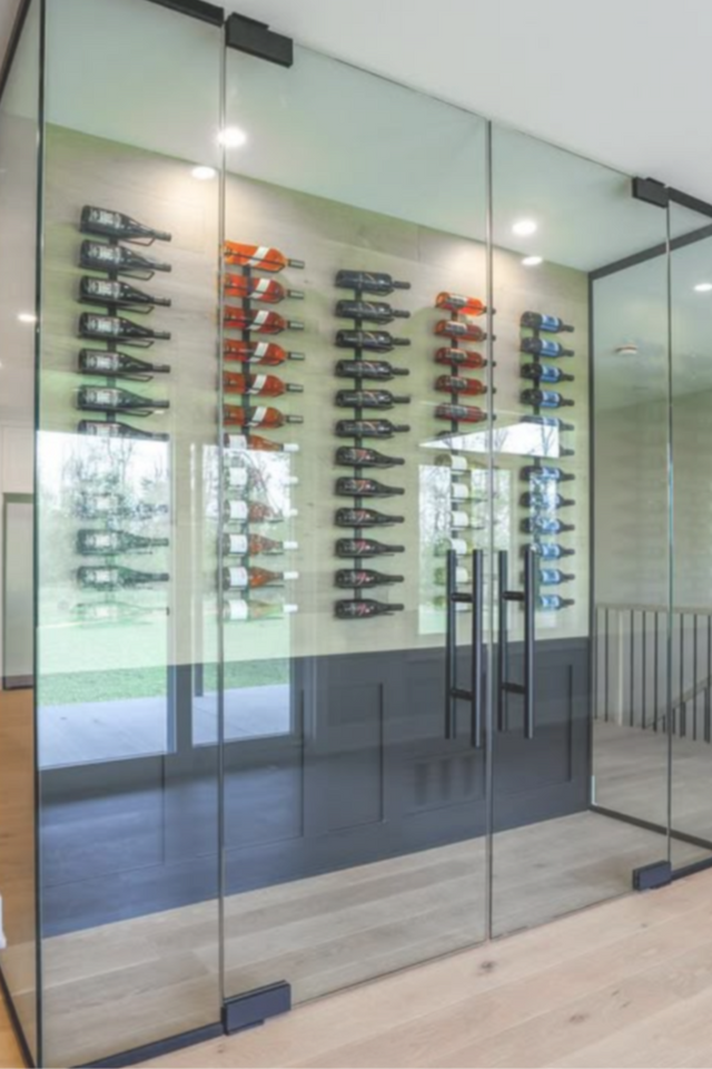 Home Wine Cellar using Center-Frame Model Wall Mount Wine Rack from The Rack Co Canada