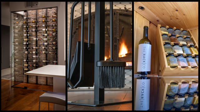 The Rack Co Quebec Canada Wall Mounted Wine Rack Custom Cellar Wine Cave Fireplace Tools Racks Accessories Kitchen Storage