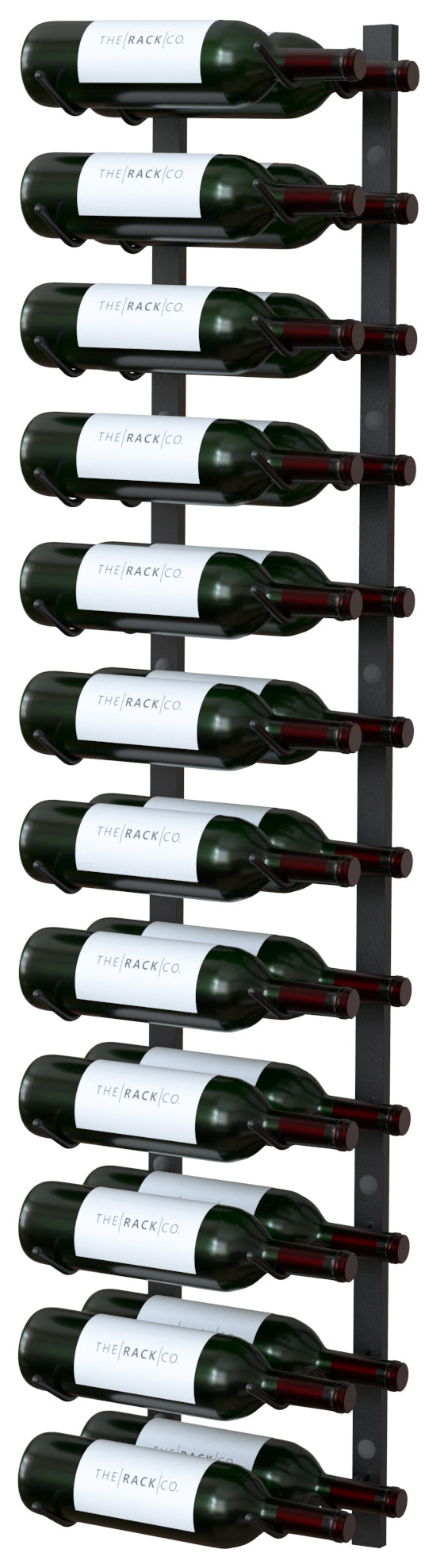 Classic Wall-Mounted Wine Rack double-depth for 24 bottles from The Rack Co.