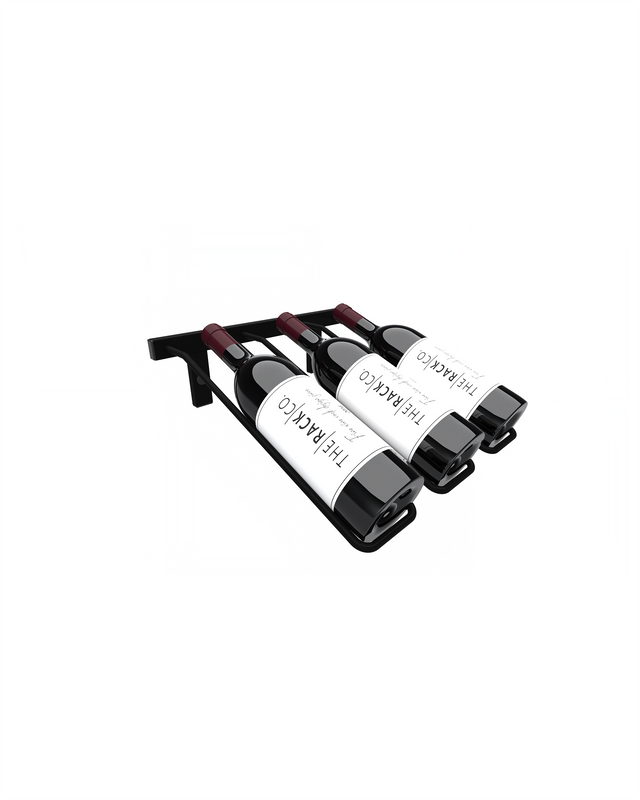 3 bottles wall-mount wine rack Sommelier presentation display showcase wine storage for home wine cellar The Rack Co Canada
