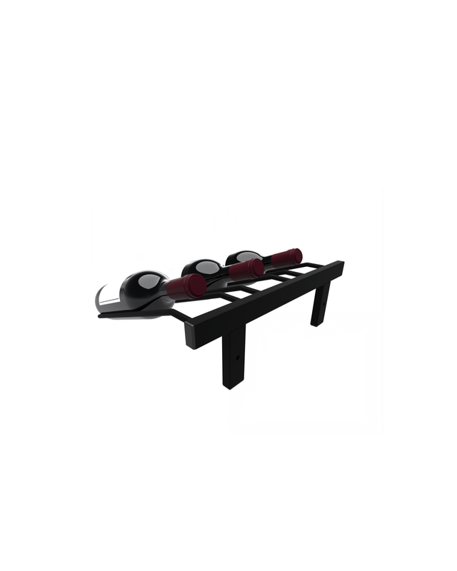 3 bottles wall-mount wine rack Sommelier presentation display showcase wine storage for home wine cellar The Rack Co Canada