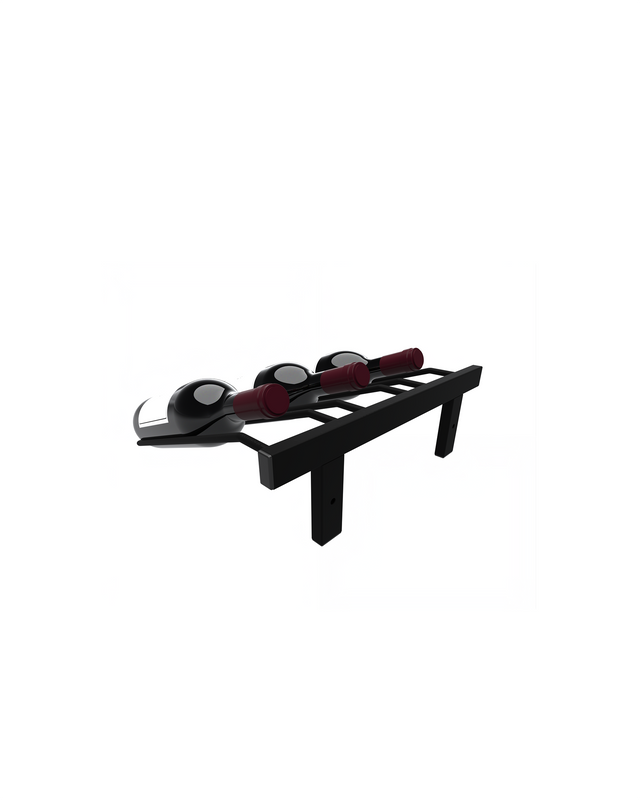 3 bottles wall-mount wine rack Sommelier presentation display showcase wine storage for home wine cellar The Rack Co Canada