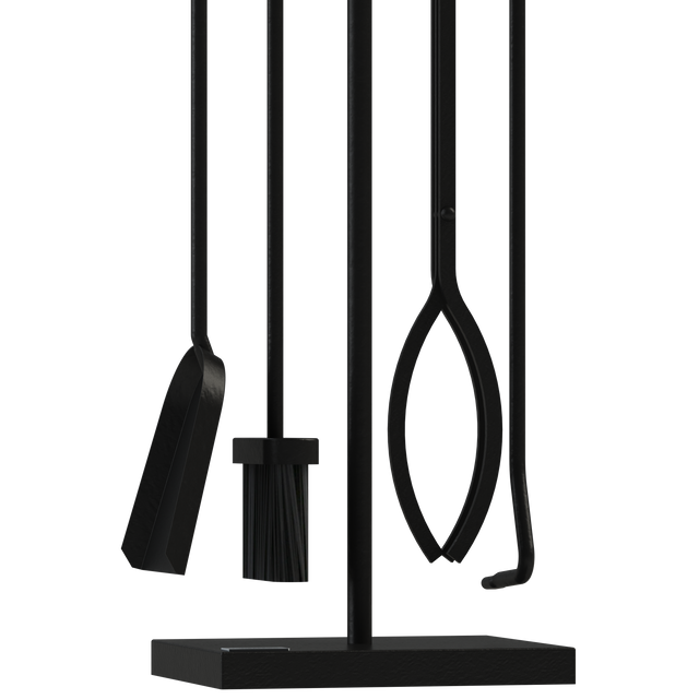 Fireplace Tool Set - Black Iron 4 Tools