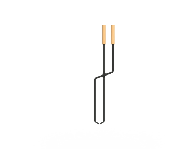 Ensemble d'outils à foyer - 4 outils manche en bois