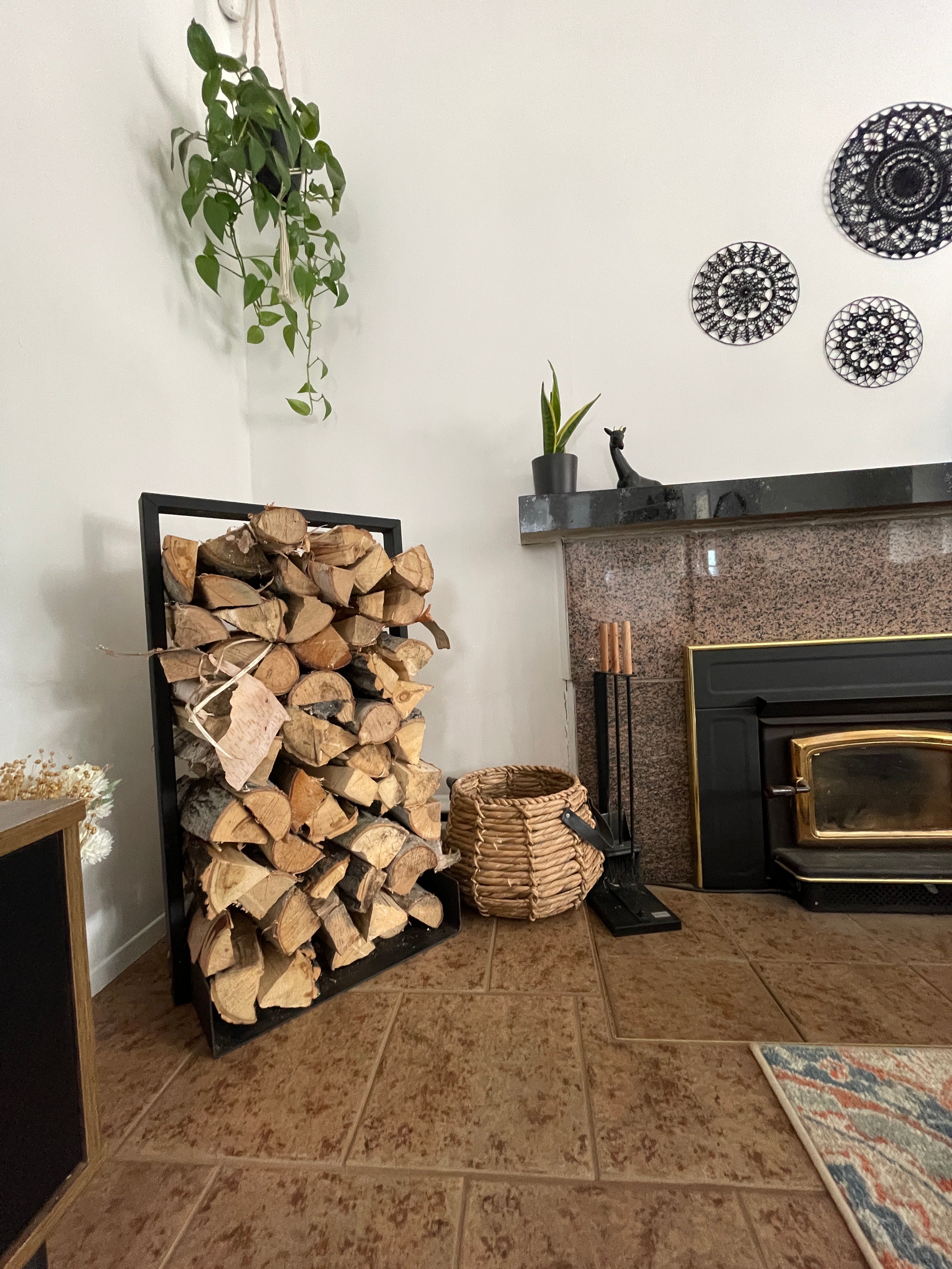 Fireplace Home Decor Inspiration with The Rack Co Firewood Rack and Accessories