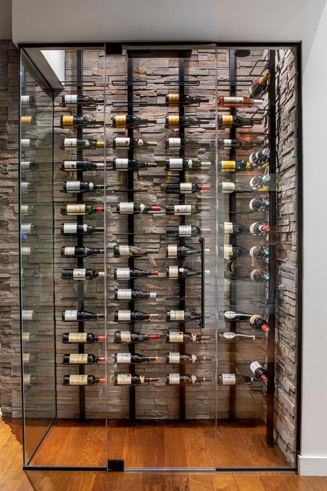 Wine Rack Column Floor to Ceiling The Rack Co custom made in Canada for Home Wine Cellar Display Storage