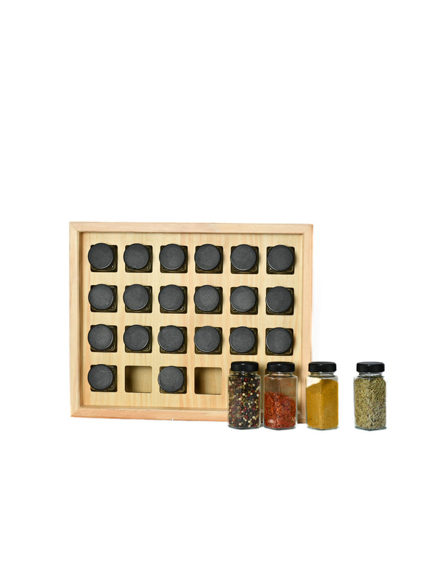 Spice Jar Cabinet for 24 jars Kitchen Storage Accessories from The Rack Co. Spice Rack Countertop or Wall-Mounted