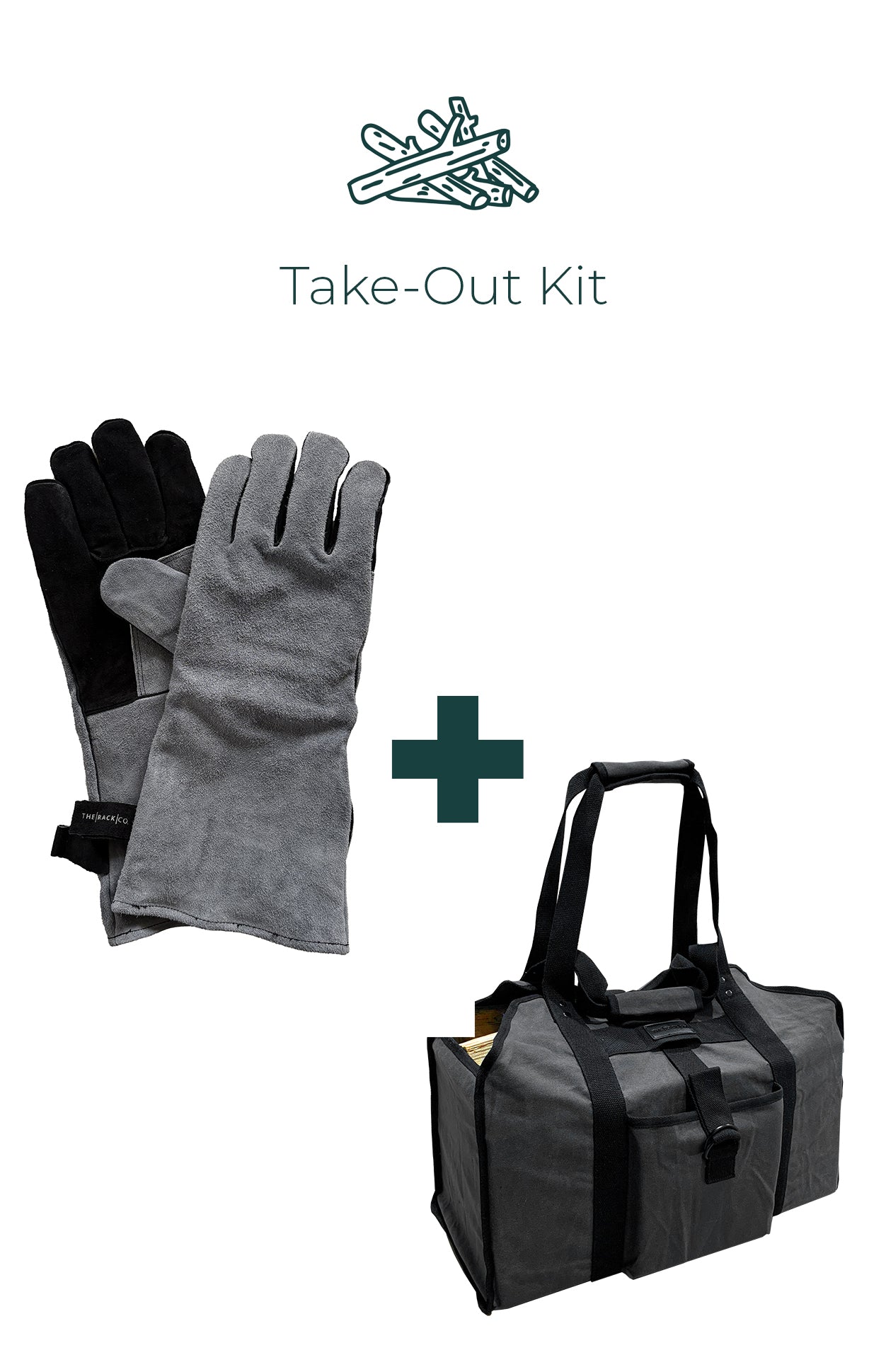 The Take-Out Kit - Heat-Resistant Leather Gloves + Log Carrier Bag ...