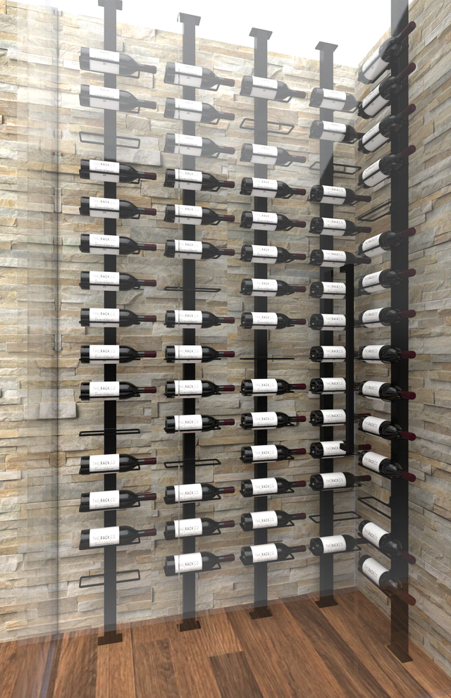 Wine Rack Column Floor to Ceiling The Rack Co custom made in Canada for Home Wine Cellar Display Storage