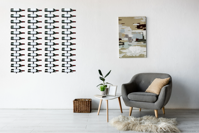 Wine Wall Kit for DIY Home Wine Cellar Display Storage for 48 Bottles Center-Frame The Rack Co.