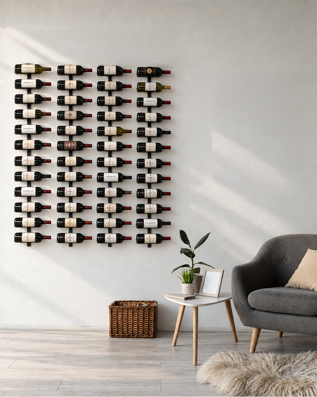 Wine Wall Kit for DIY Home Wine Cellar Display Storage for 48 Bottles Center-Frame The Rack Co.