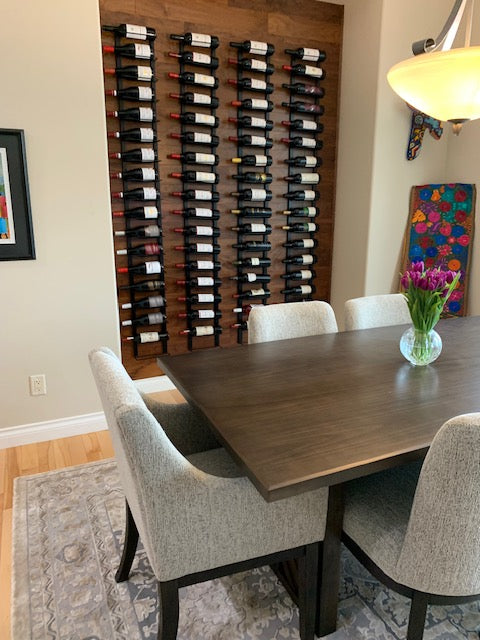 Double Frame Wall Mounted Wine Rack from The Rack Co. Dinner Room Display by Anne MacDonald