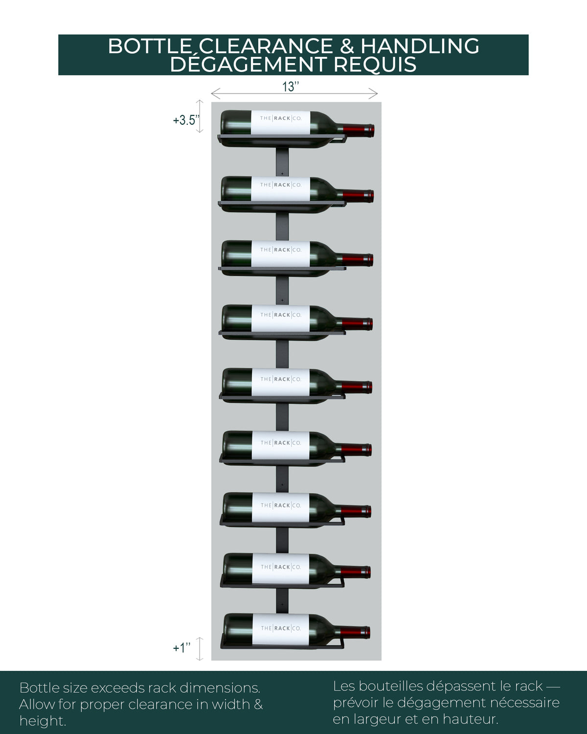 The Rack Co - Center Frame Wall-Mounted Wine Rack – The Rack Co.
