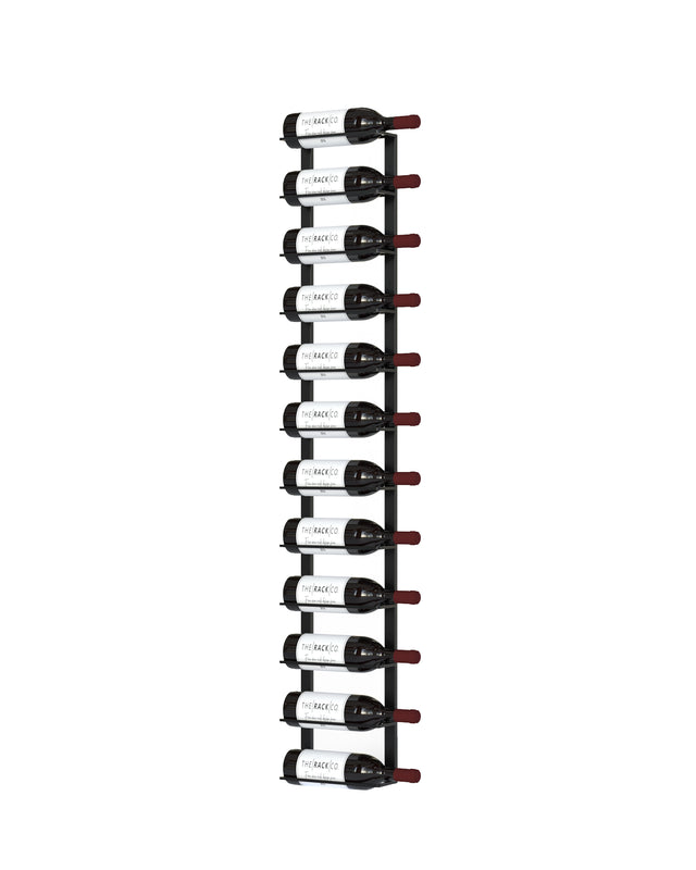 Double-Frame wall mounted wine rack for 12 bottles by The Rack Co featuring architectural label-forward wine bottle display in Québec Canada