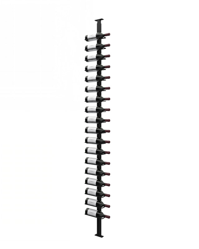 Orford architectural wine cellar column with 18 bottle holders and label-forward presentation