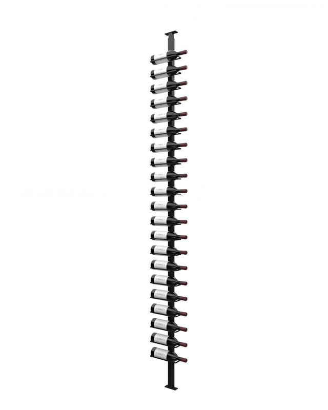 Orford tall wine cellar column with 21 bottle holders and minimalist single-depth presentation